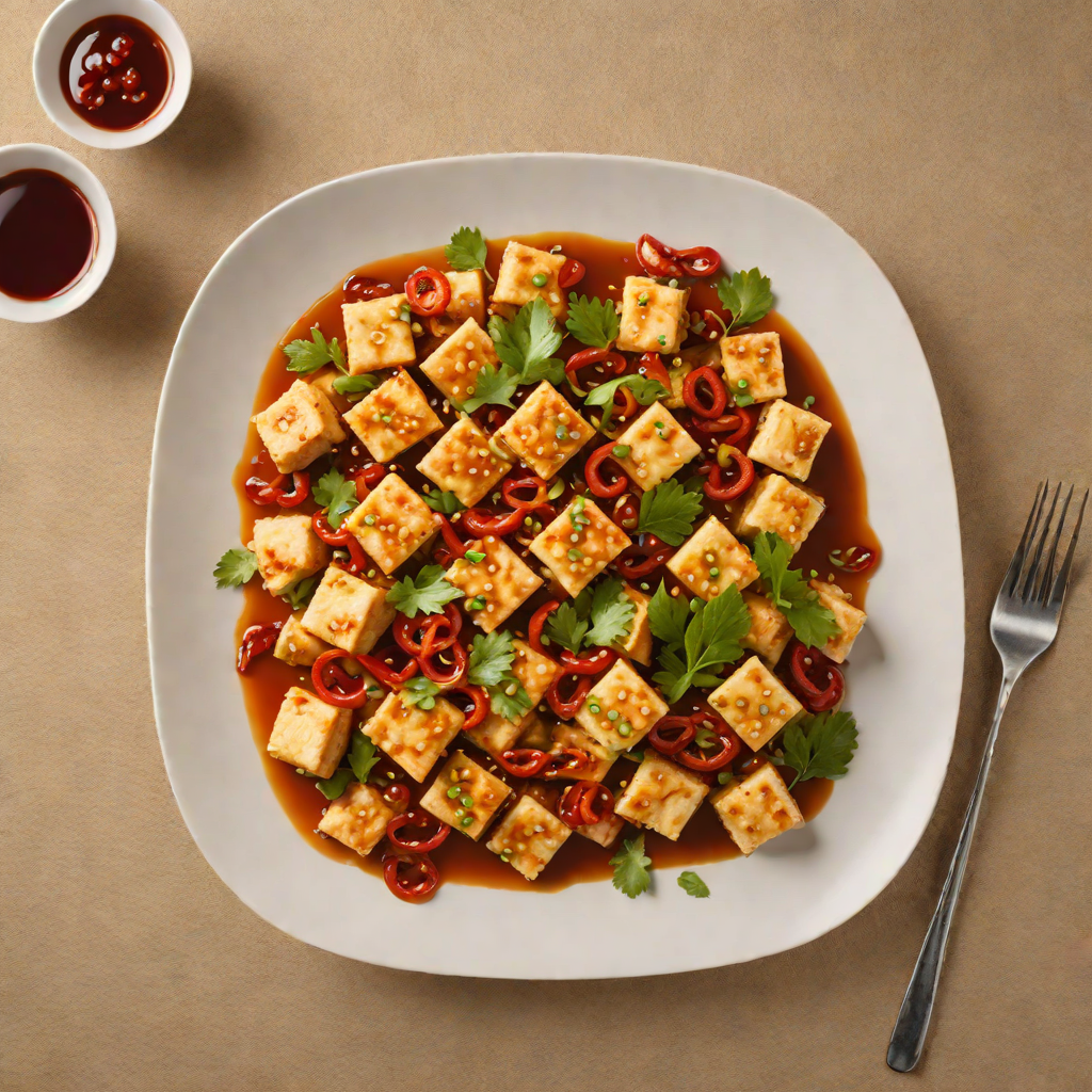Stir-Fried Tofu with Garlic and Spicy Chili Sauce
