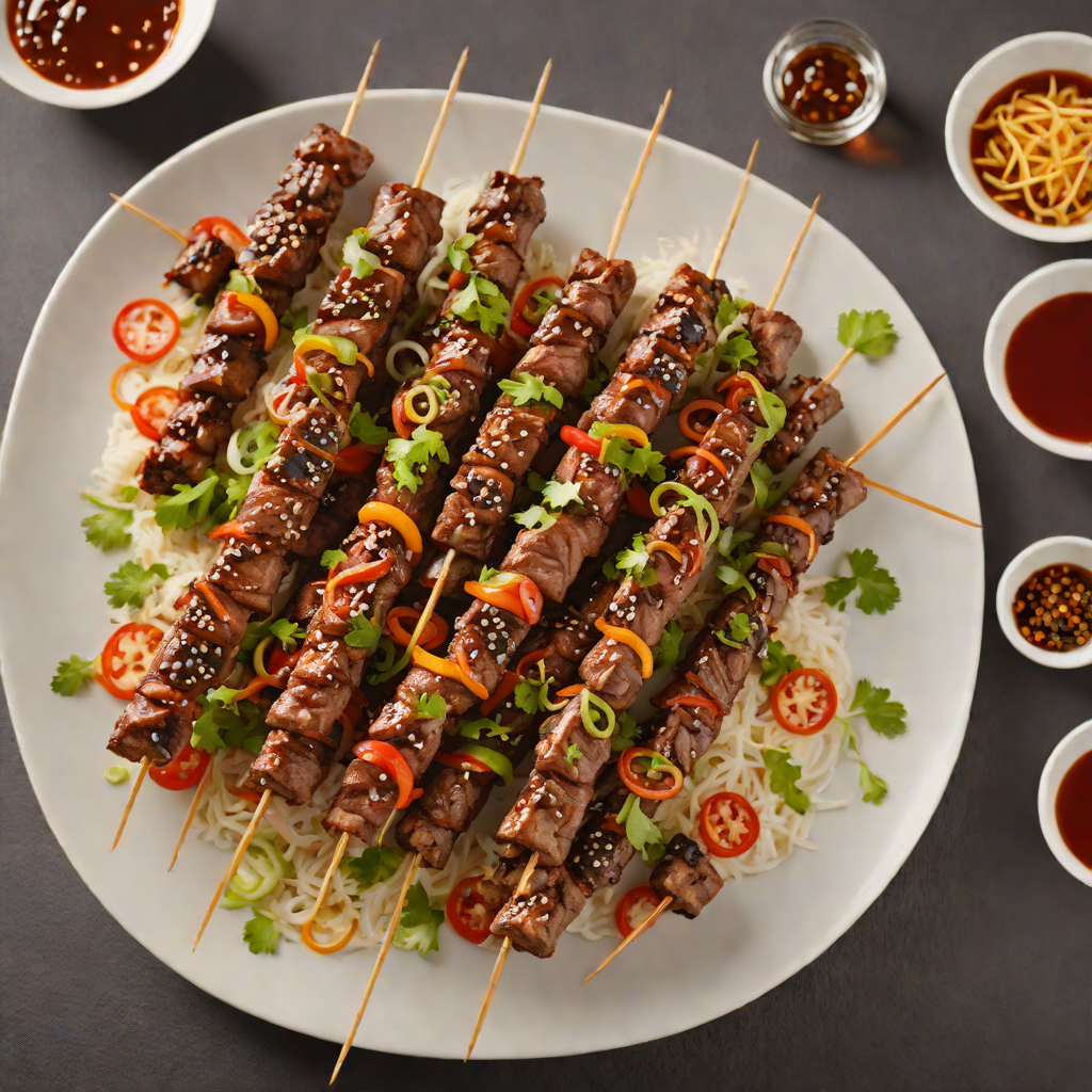 Korean Barbecue-Style Marinated Beef Skewers