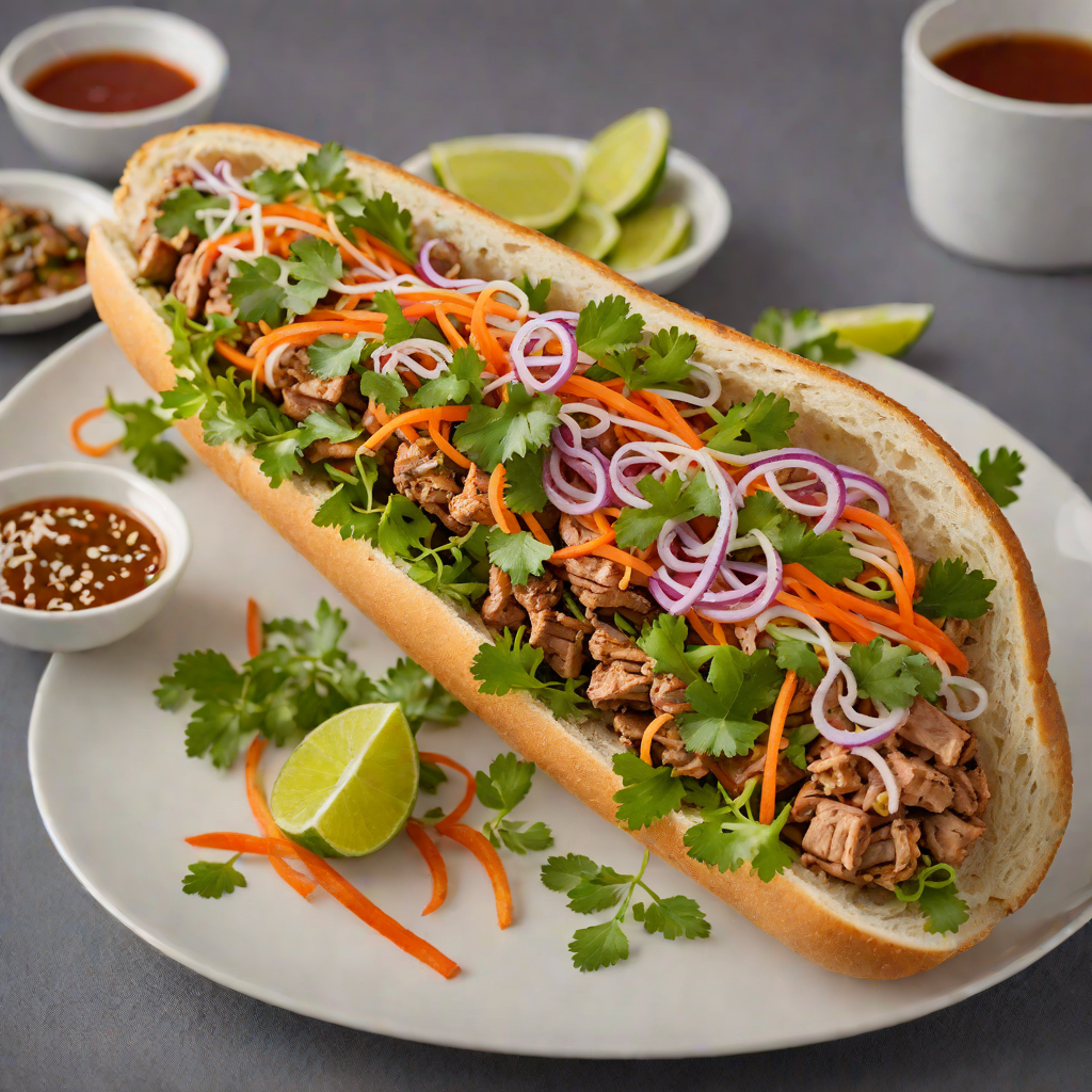 Pork Bahn Mi with Pickled Vegetables and Cilantro