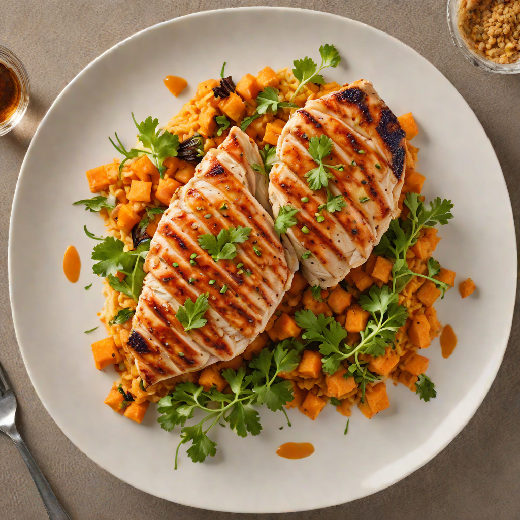 Pan-Seared Chicken with Cajun Spiced Sweet Potato Mash