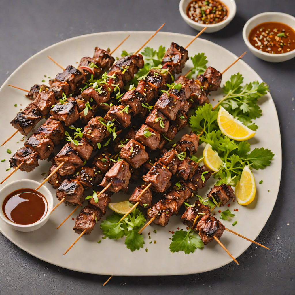Street Food-Style Grilled Kangaroo Skewers with Wattleseed Marinade