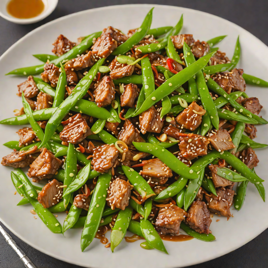 Crispy Pork Stir-Fry with Ginger and Snow Peas