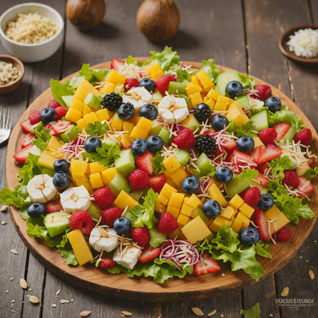 Sweet Coconut and Mixed Fruit Filipino Salad