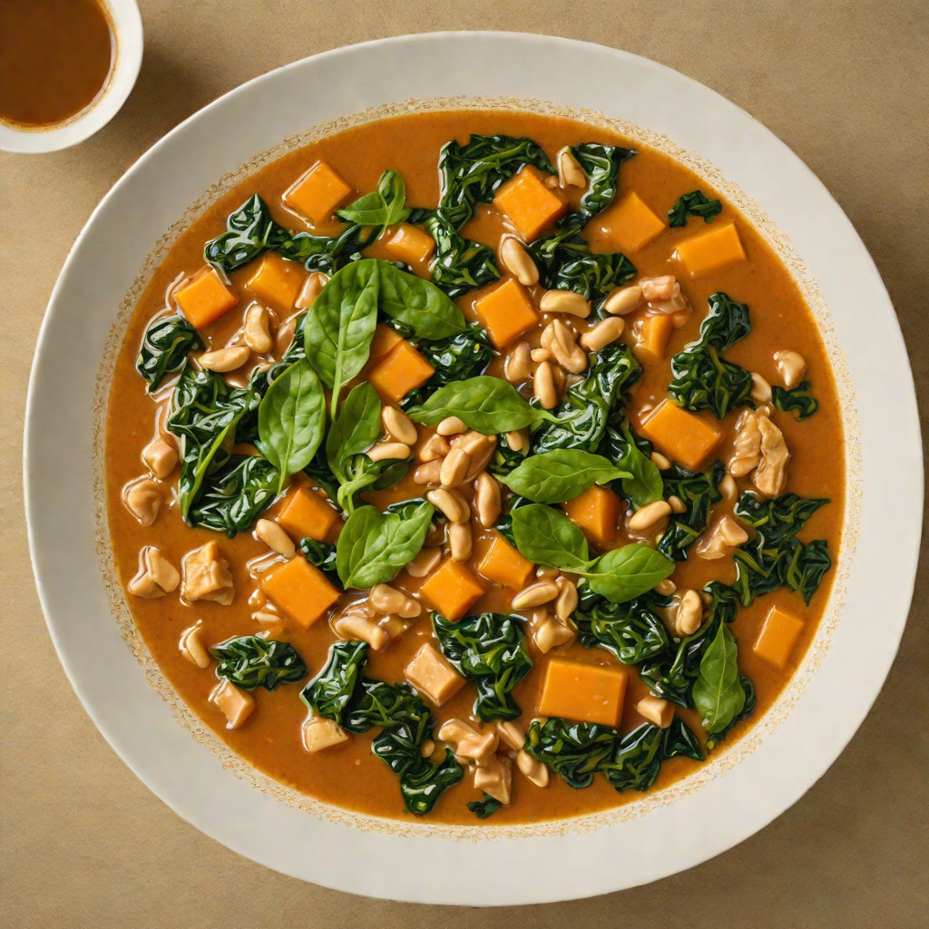 Simmered Mchicha Spinach and Peanut Stew