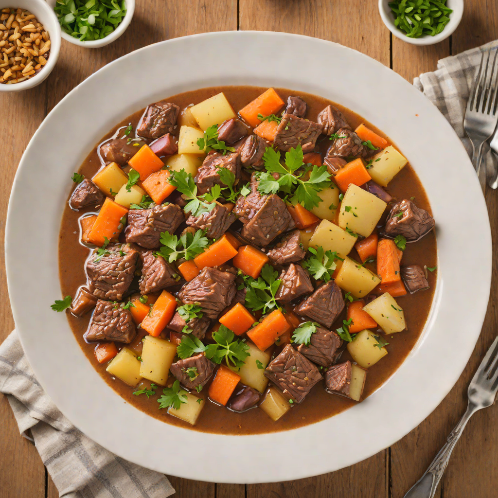 Simmered Euro-Spiced Beef Stew with Root Vegetables