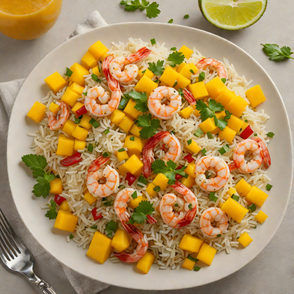 Zesty Euro-Aud Inspired Shrimp and Mango Rice Bowl