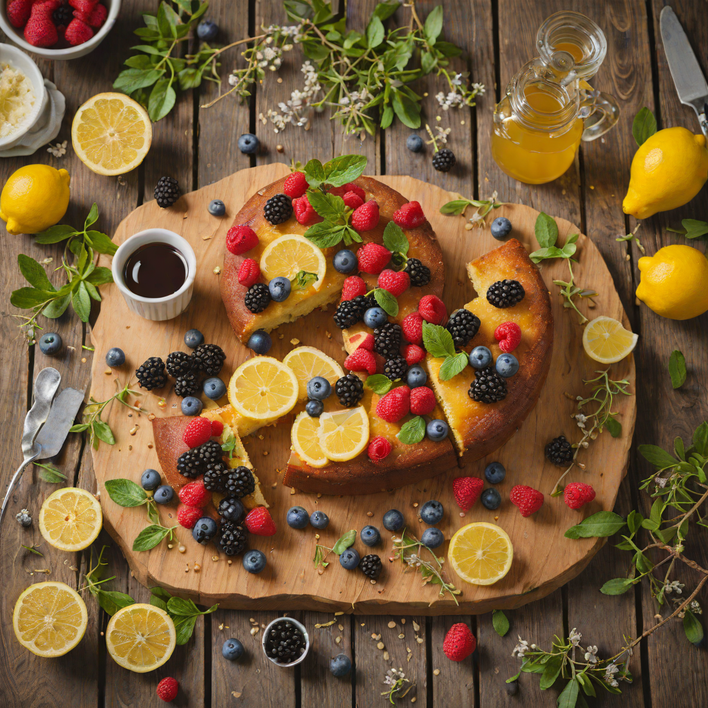 Lemon-Infused Olive Oil Cake with Fresh Berries