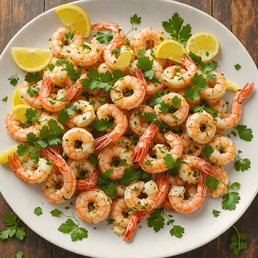Sautéed Garlic Butter Shrimp with Lemon and Fresh Parsley