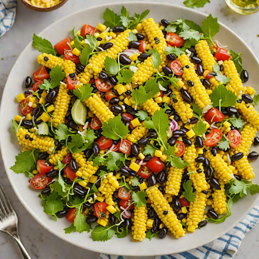 Summer Grilled Corn and Black Bean Salad
