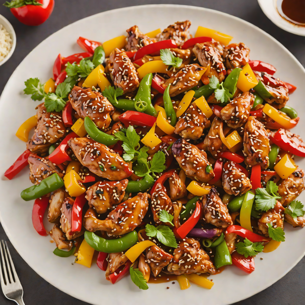 Honey-Soy Glazed Chicken Stir-Fry with Bell Peppers