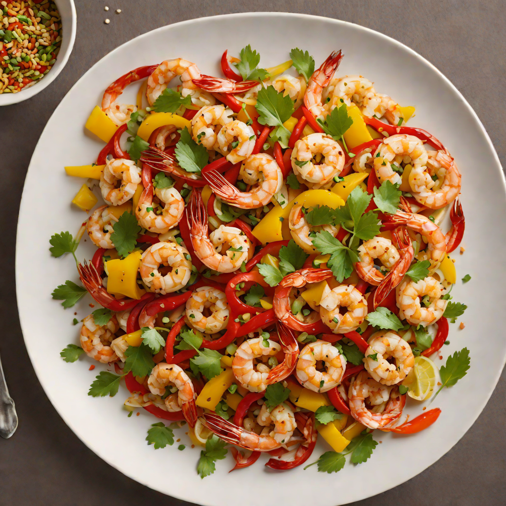 Shrimp Stir-Fry with Garlic Ginger and Bell Peppers