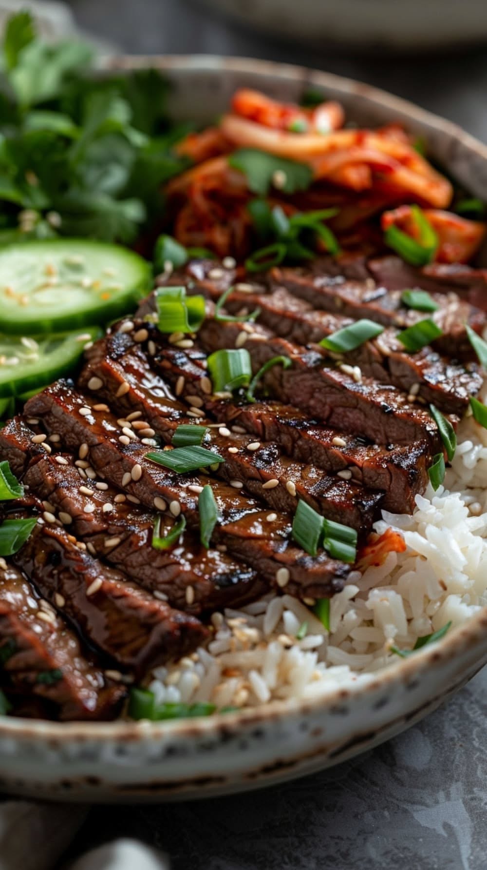 Seared Korean-Style Beef Bulgogi with Scallion Salad