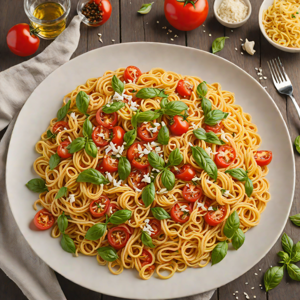Italian One-Pot Tomato Basil Pasta with Garlic