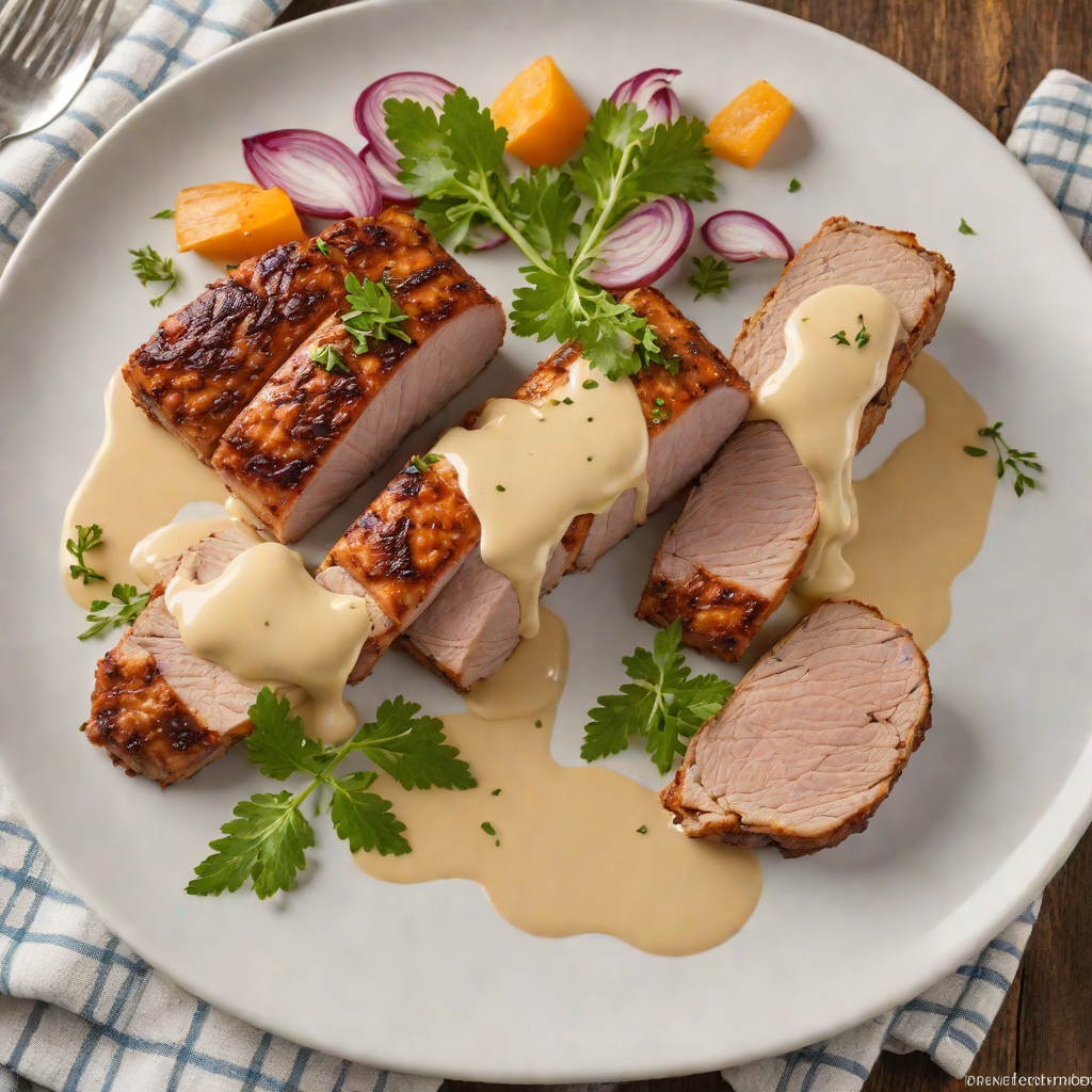 Maple-Glazed New England Pork Tenderloin with Mustard Cream