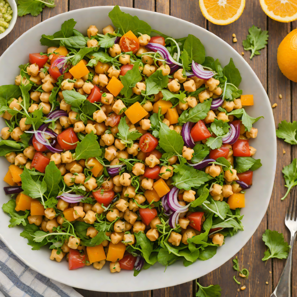 Half-Orange Mediterranean Chickpea Salad