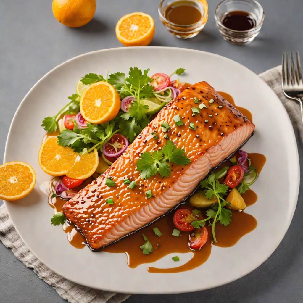 Half-Orange Soy Glazed Salmon
