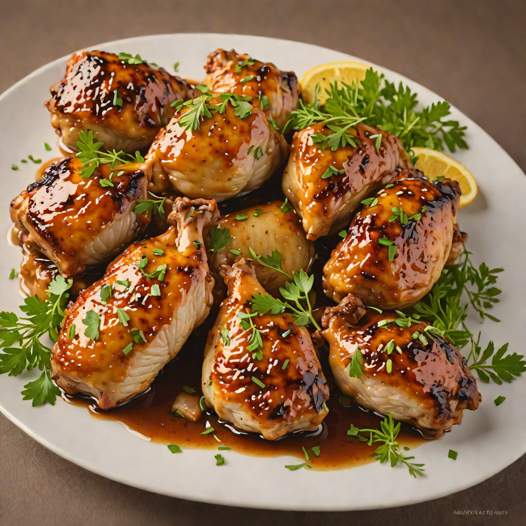 Hot Honey-Glazed Chicken Thighs with Garlic and Thyme