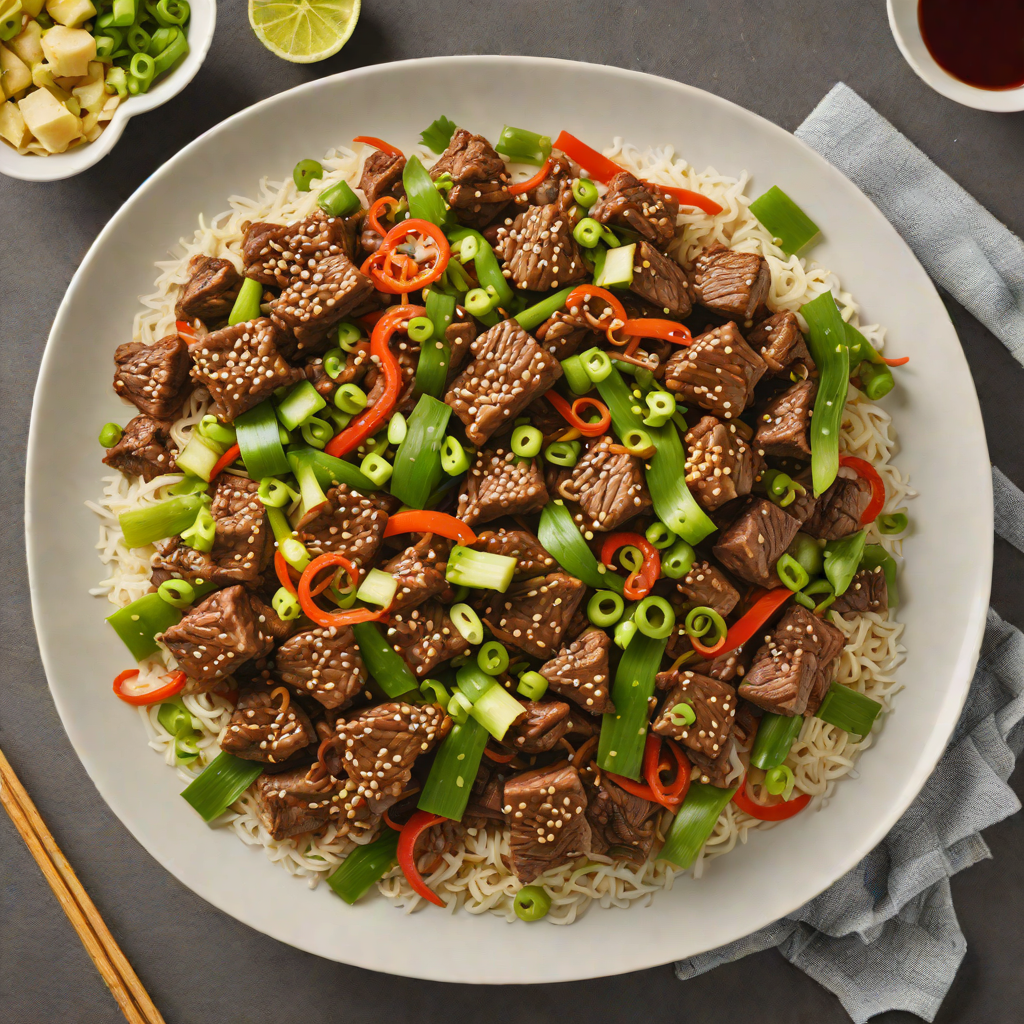 Stir-Fried Beef with Garlic, Ginger, and Scallions