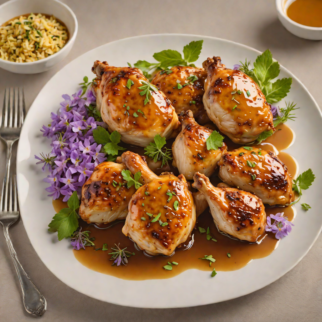 Honey-Glazed Roasted Chicken Thighs with Wildflower Honey