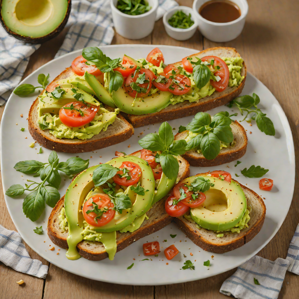 Smashed Avocado and Tomato Sourdough Toast