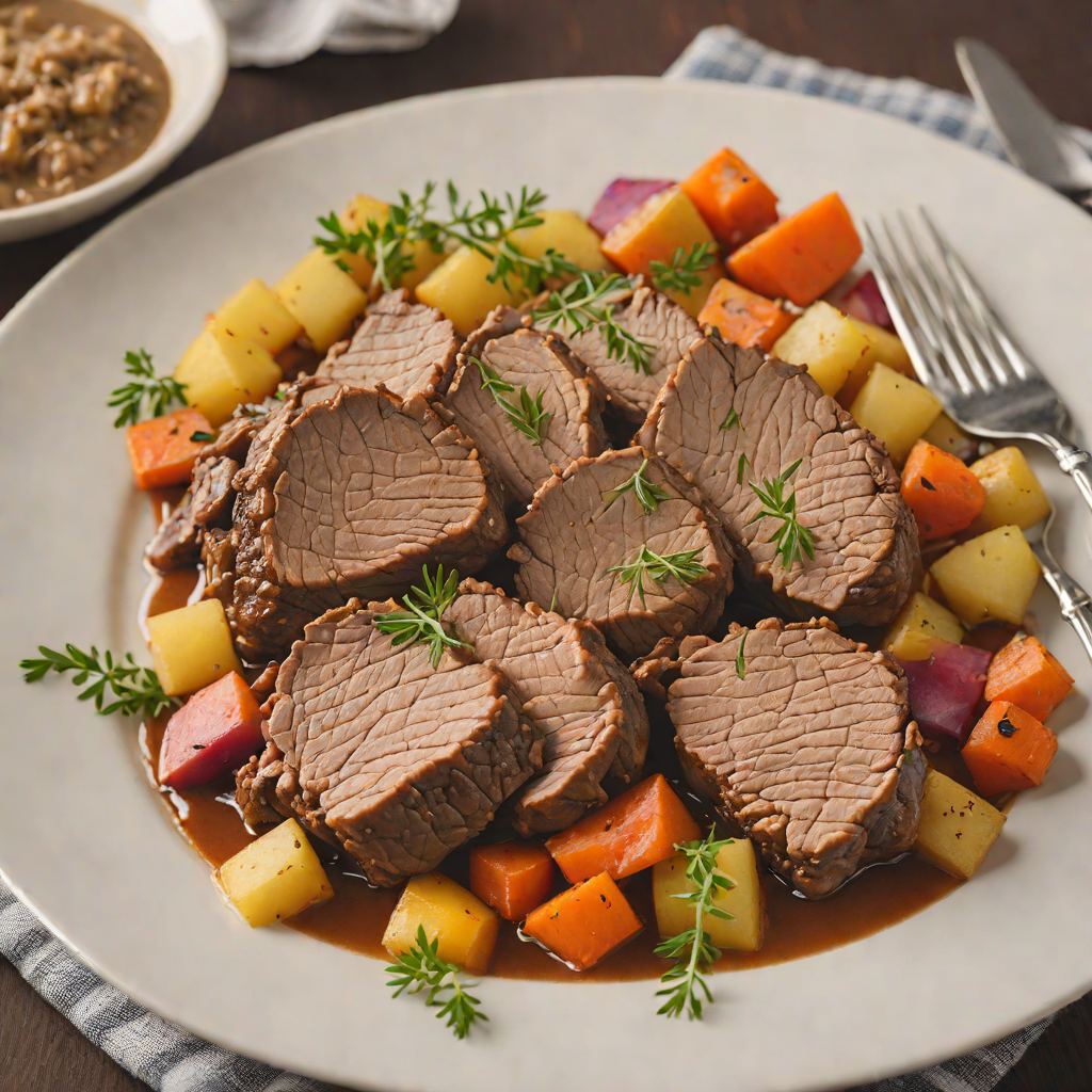 Slow Braised Midwest Beef Pot Roast with Root Vegetables