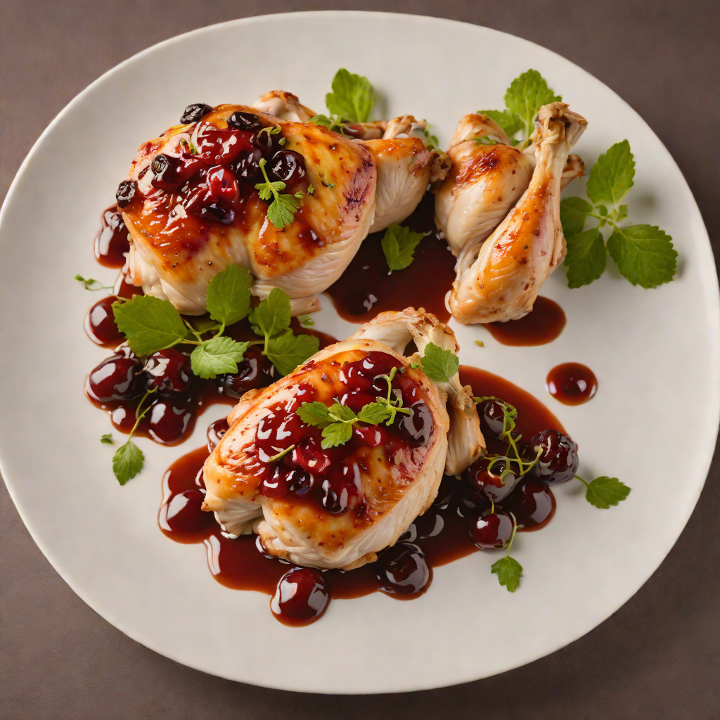 Pan-Roasted Chicken with Michigan Cherry Gastrique