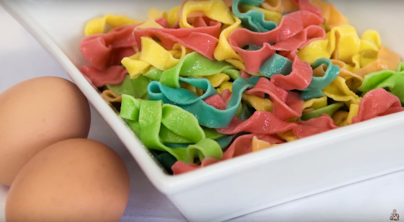 Rainbow Pasta Boats