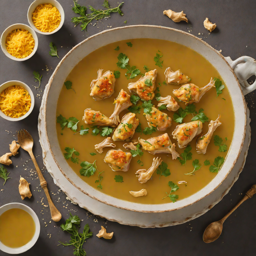 Ginger-Turmeric Chicken Broth for Congestion Relief