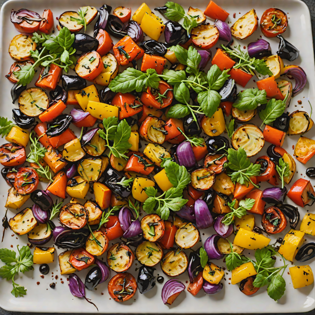 Half-Hour Sheet Pan Roasted Vegetables with Balsamic Glaze