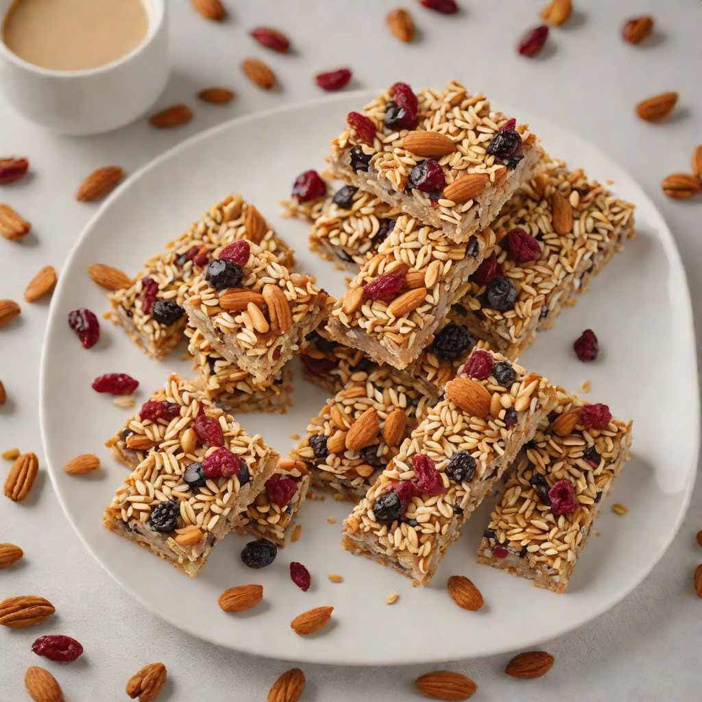 Half-Marathon Energy Oat Bars with Nuts and Dried Fruit