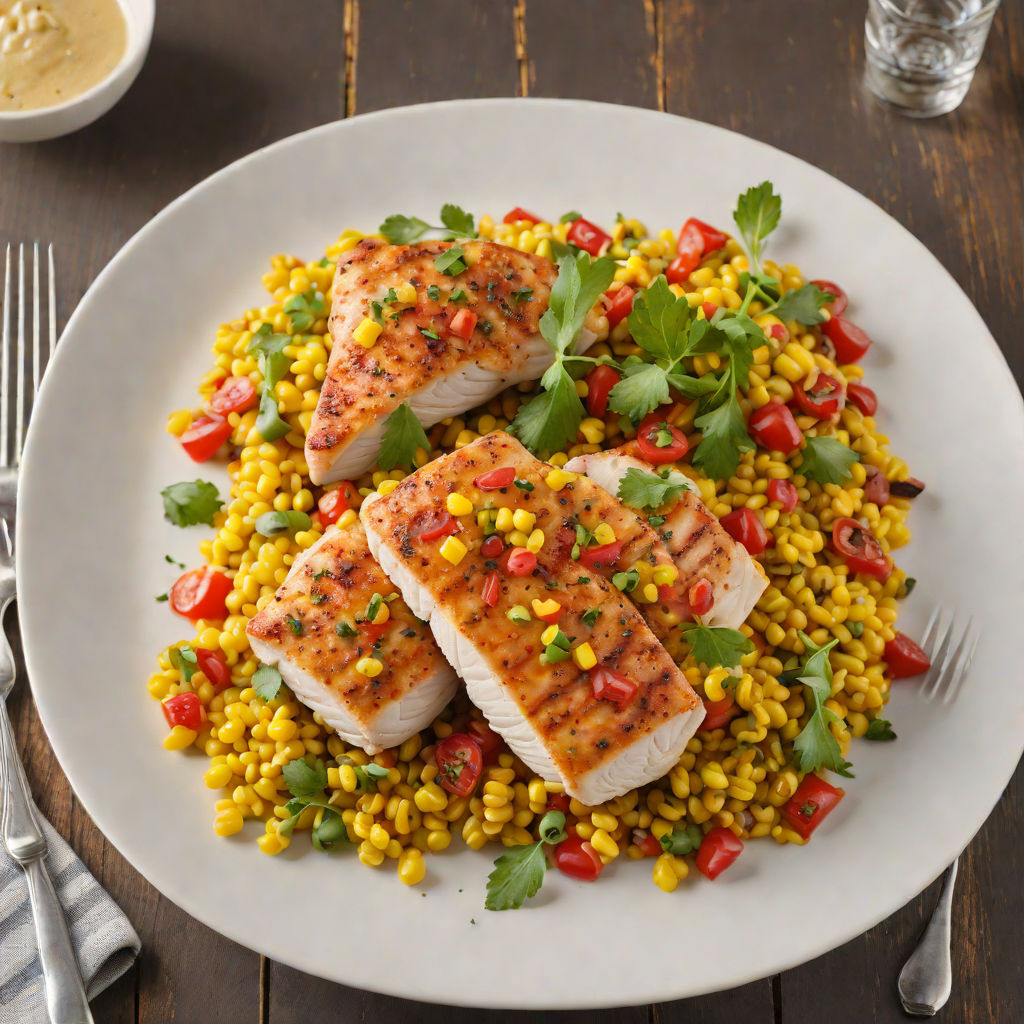Pan-Seared Chicken with Old Bay-Spiced Corn Succotash