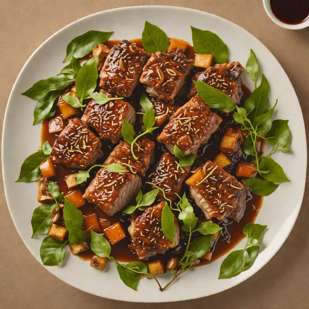 Baked Filipino-Inspired Pork Adobo with Garlic and Bay Leaves