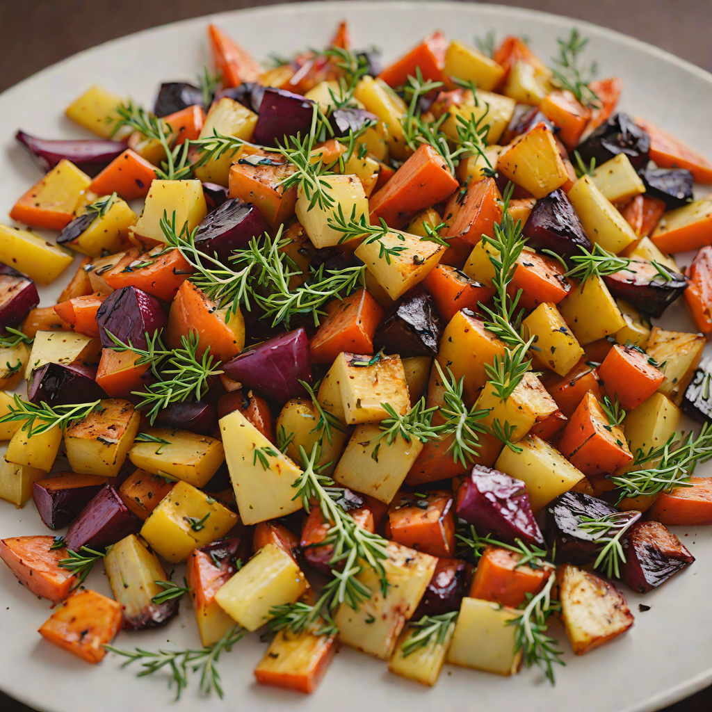 Honey-Garlic Roasted Root Vegetables with Thyme