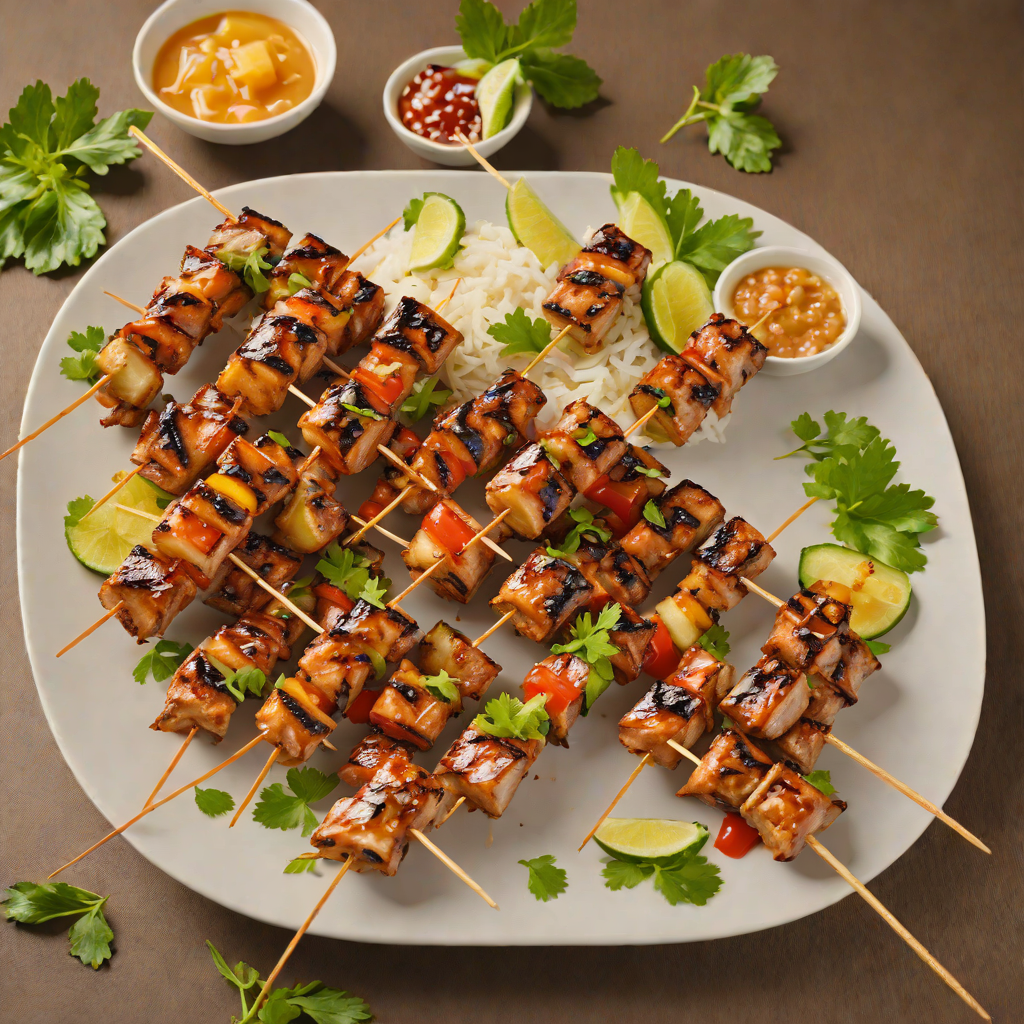 Grilled Hawaiian Bon Dance Pork Skewers
