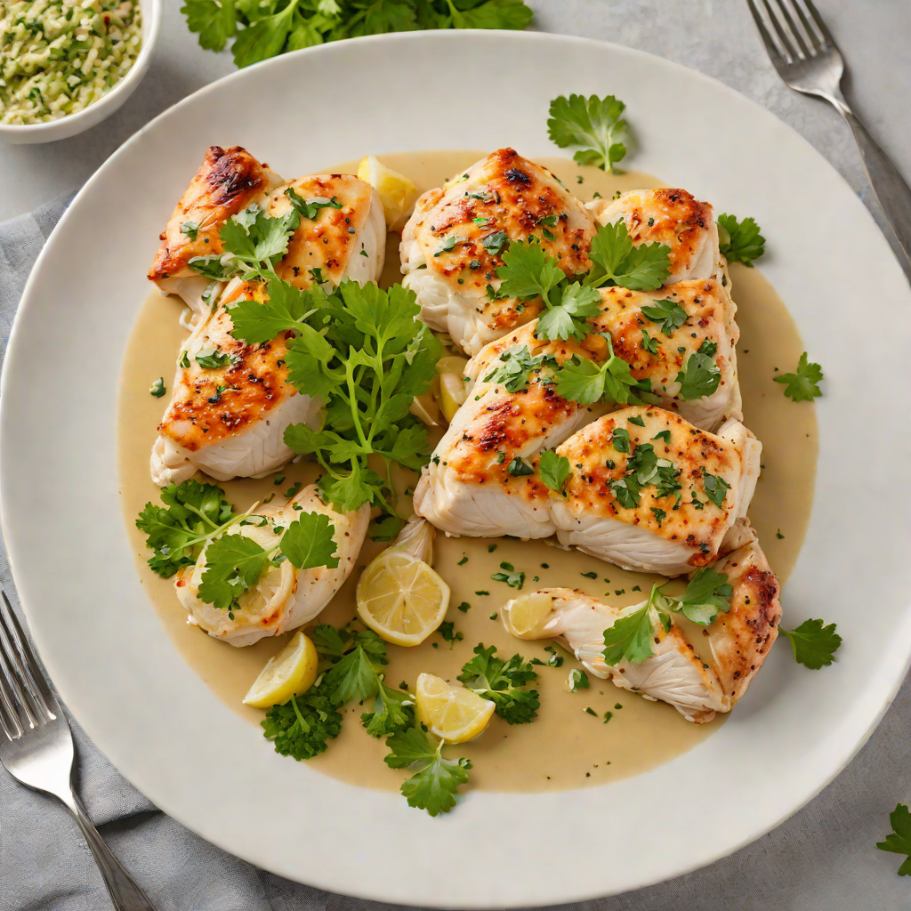 Pan-Seared Chicken with Garlic Lemon Parsley Sauce