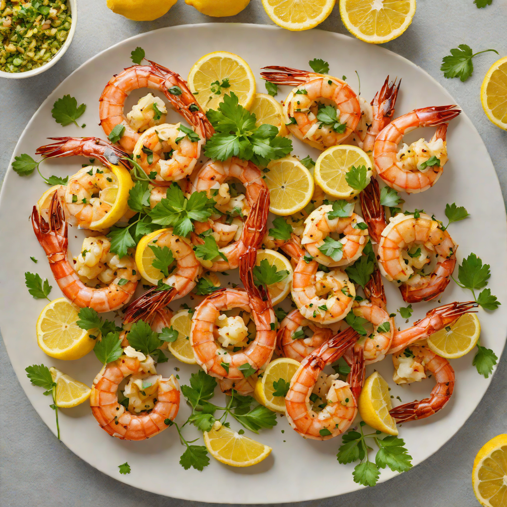 Grilled Spanish-Style Garlic Shrimp with Lemon and Parsley