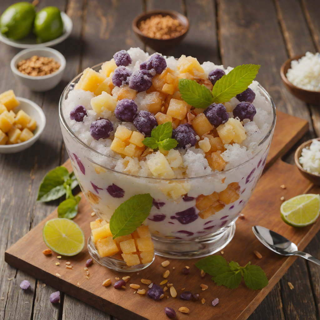 Halo-Halo with Sweetened Beans and Shaved Ice