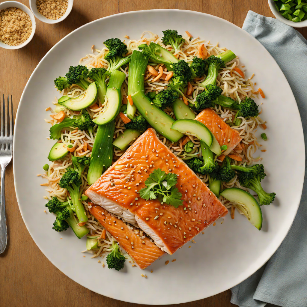 Seared Sesame-Ginger Salmon with Stir-Fried Bok Choy