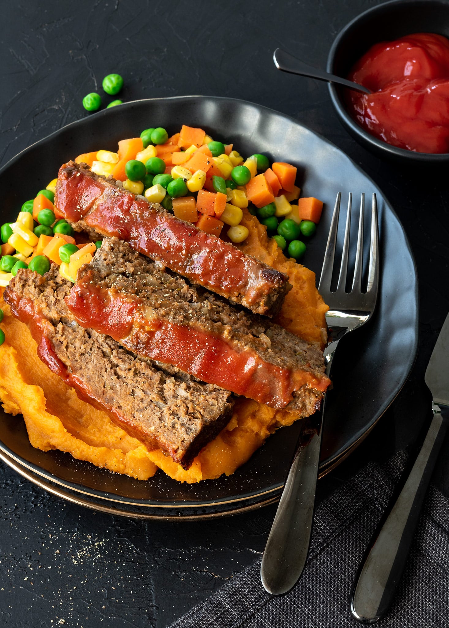 Midwest Comfort Meatloaf with Root Vegetable Mash