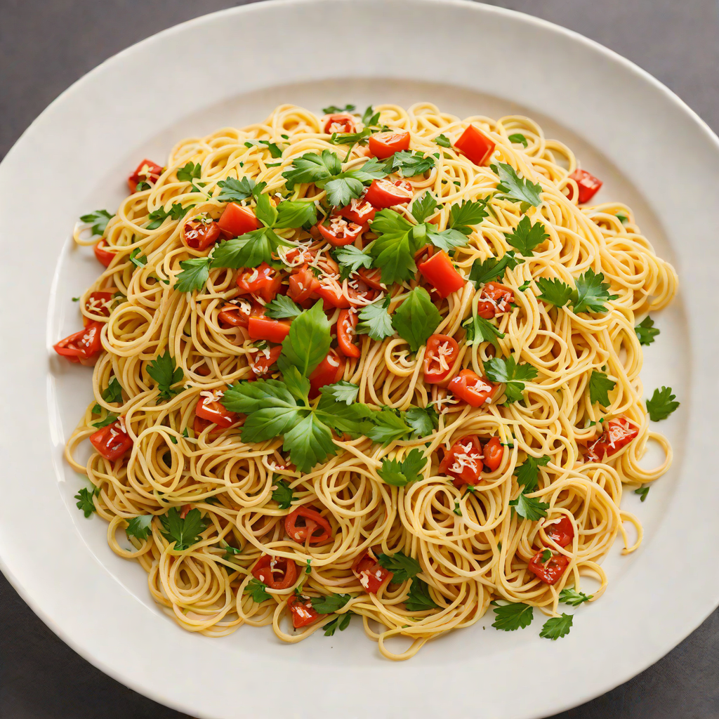 North End Inspired Spaghetti Aglio e Olio with Chili and Parsley