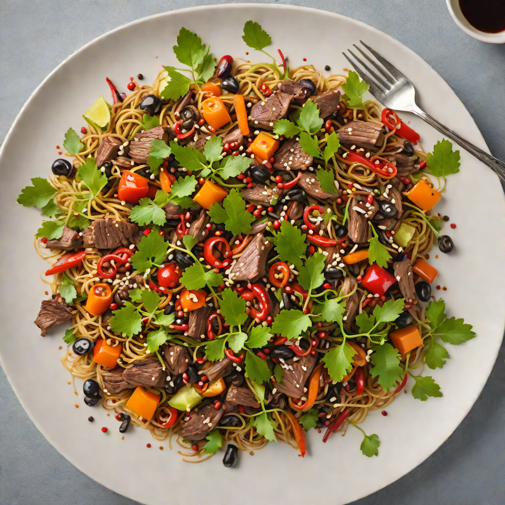 Spiced Kangaroo Stir-Fry with Native Pepperberry and Finger Lime