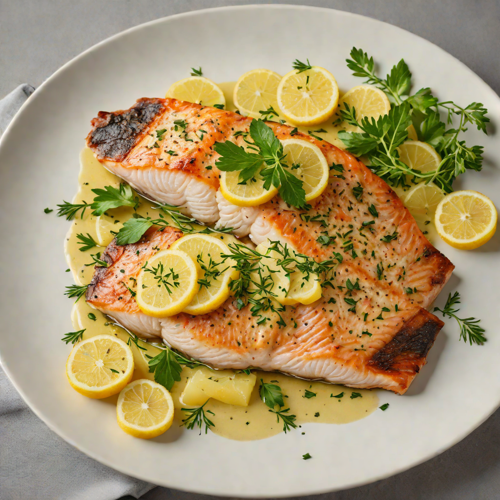 Pan-Seared Trout with Lemon Butter and Herb Sauce