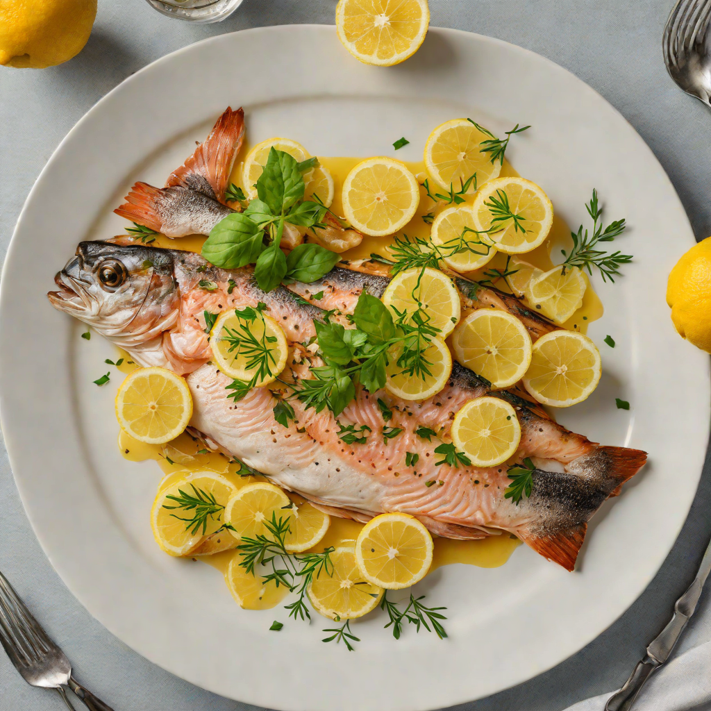 Pan-Seared Trout with Garlic Butter and Roasted Lemon
