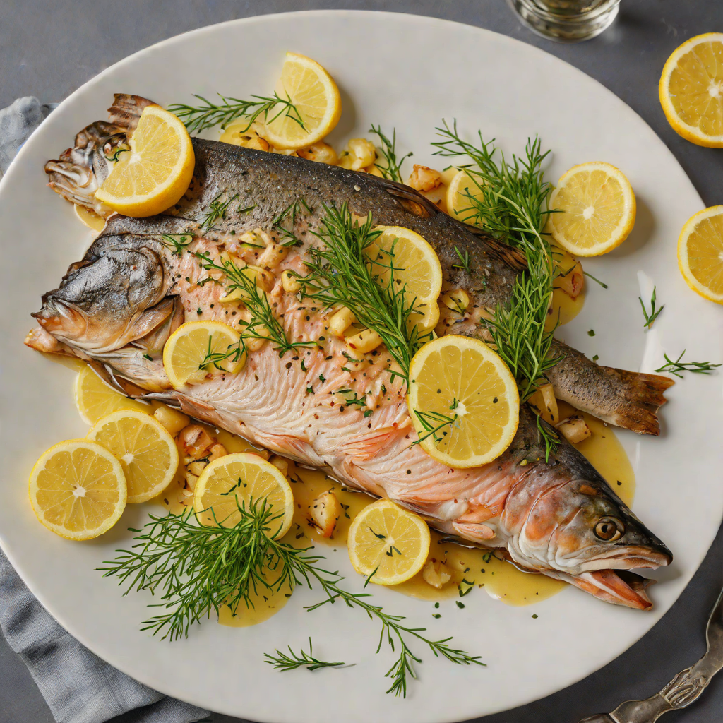 Grilled Colorado River Trout with Lemon-Dill Butter