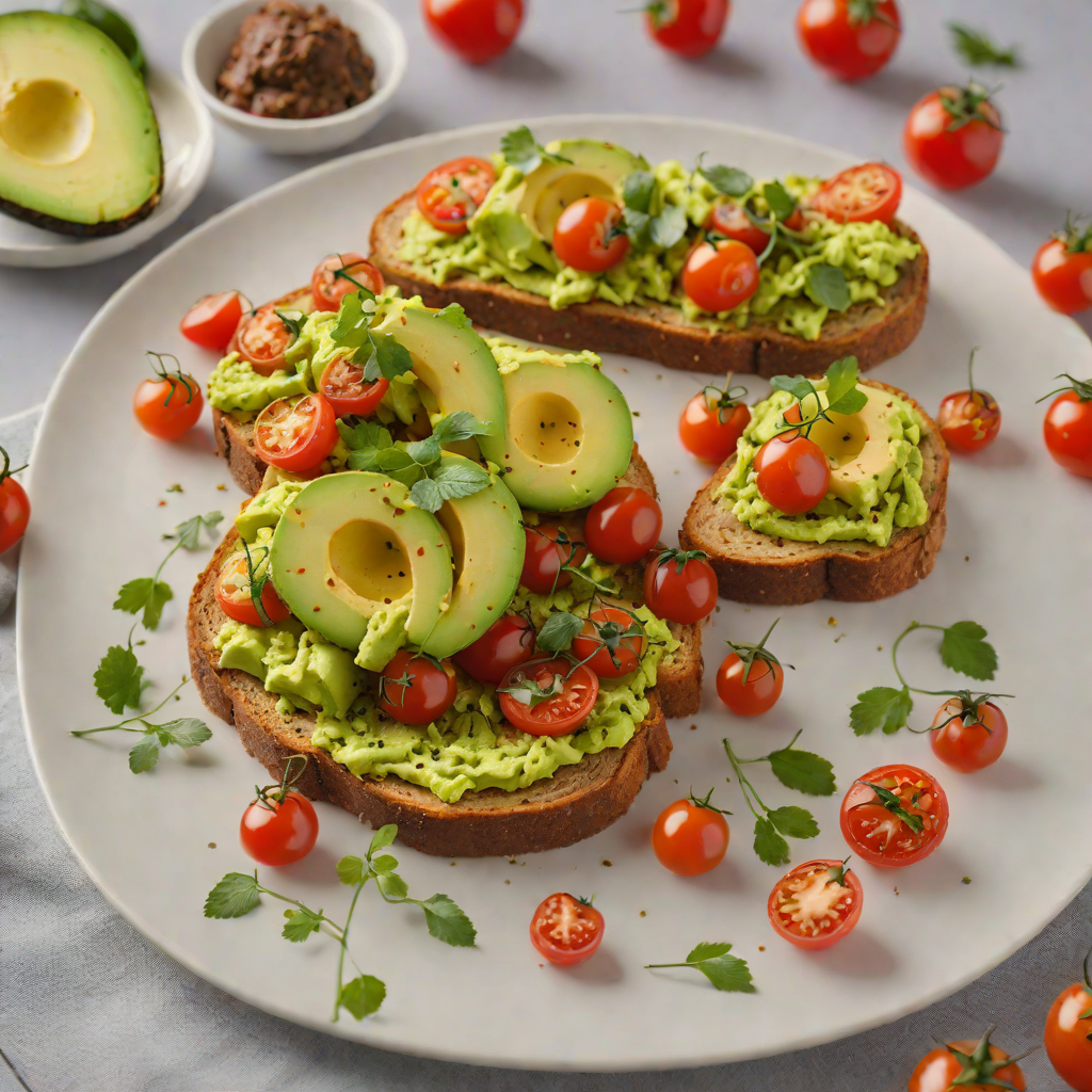 Smashed Avocado and Wattleseed Toast with Cherry Tomatoes