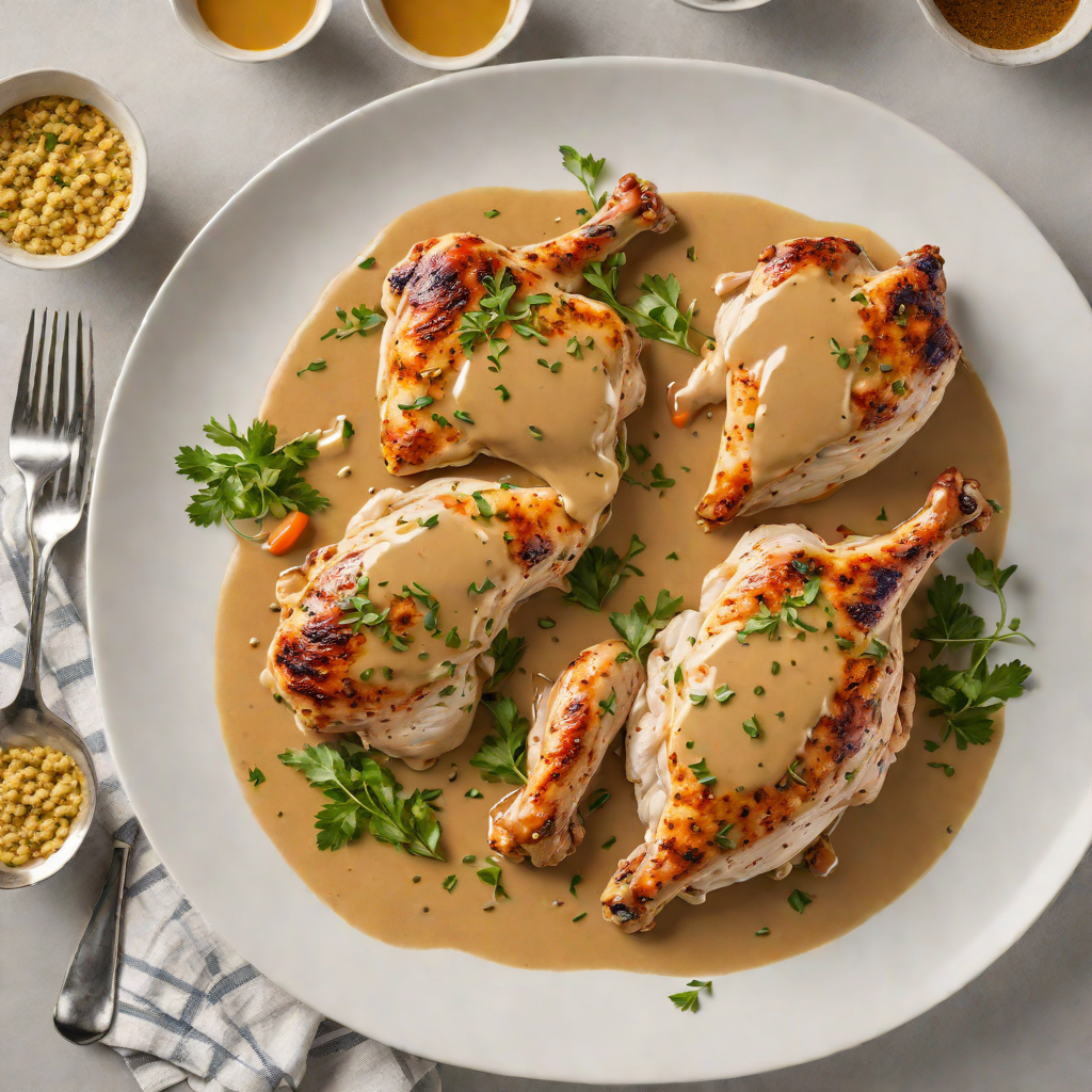 Skillet-Cooked Regional Chicken with Mustard Pan Sauce