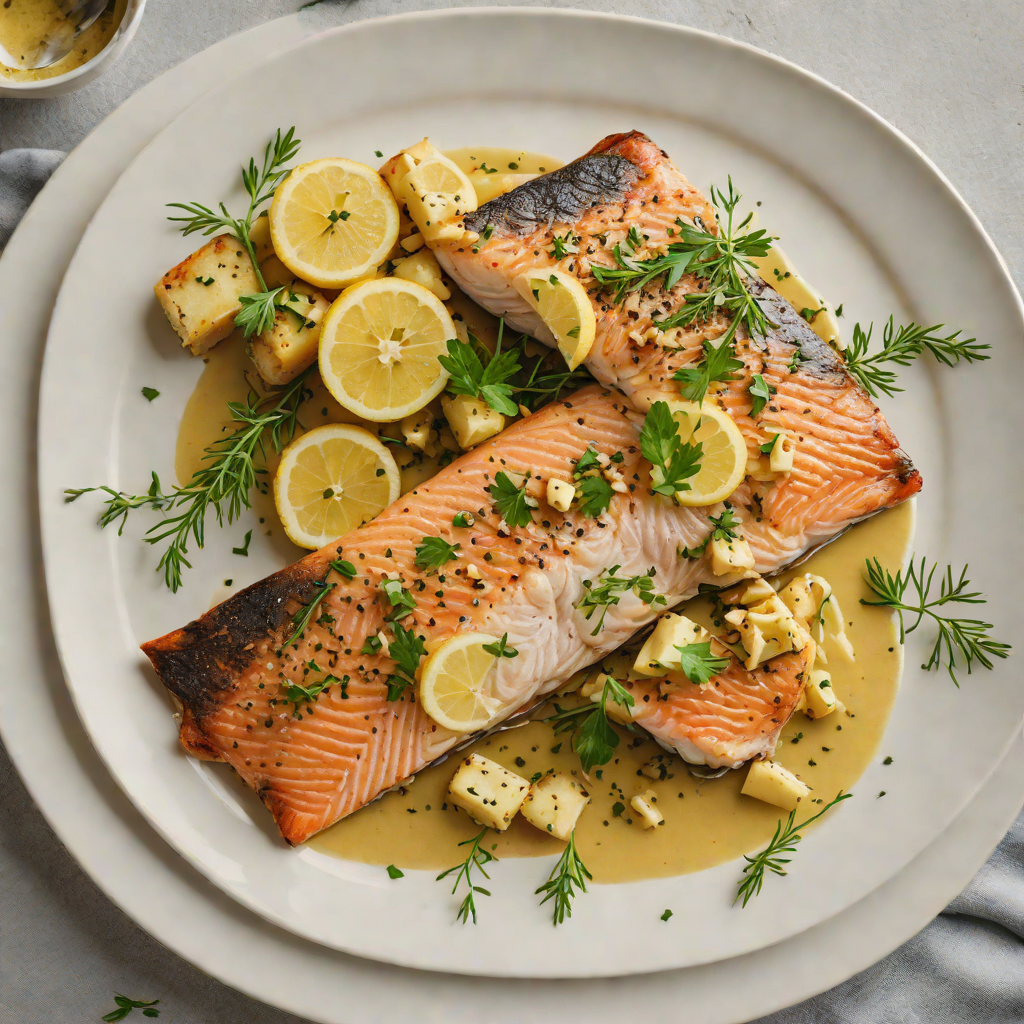 Pan-Seared Trout with Roasted Garlic and Herb Butter
