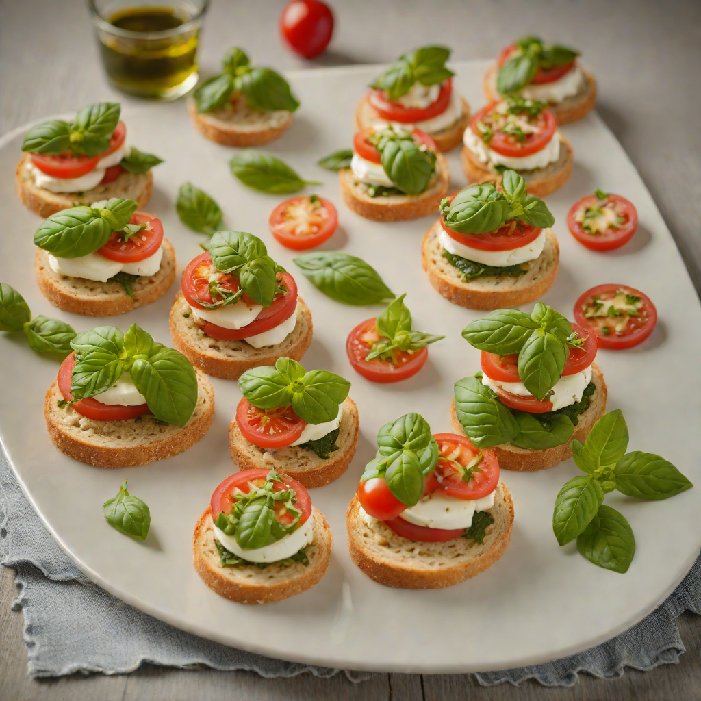 Mini Caprese Sandwiches with Basil Pesto