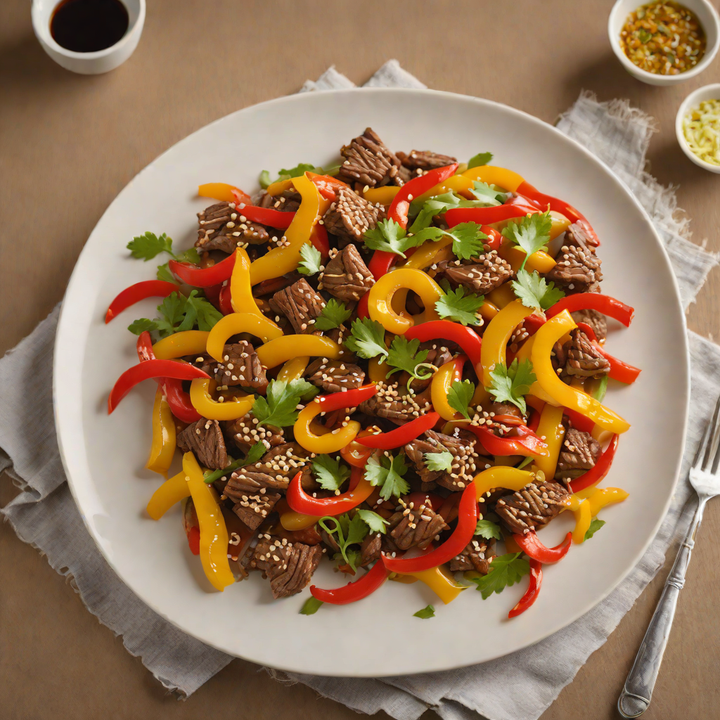 Half-Hour Stir-Fried Beef with Bell Peppers and Ginger