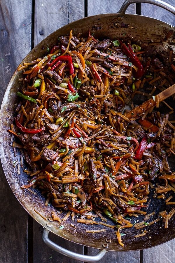 Spicy Korean-Style Stir-Fried Beef with Sesame and Scallions